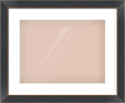 Black Flat Frame for 40 × 30cm artwork, with Smooth White Single Mount