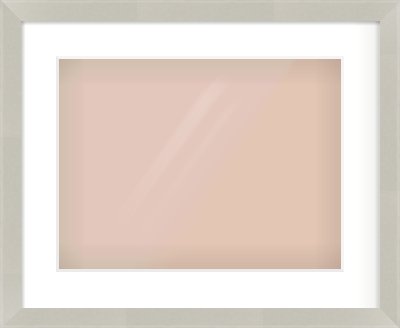 Grey Flat Frame for 400 × 300mm artwork, with Smooth White Single Mount