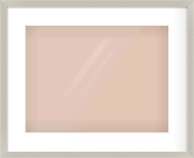 Grey Flat Frame for 400 × 300mm artwork, with Smooth White Single Mount