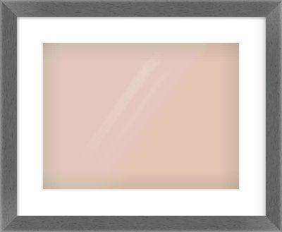 Dark Grey Flat Frame for 400 × 300mm artwork, with Smooth White Single Mount