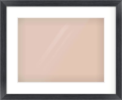 Black Wood Grain Flat Frame for 40 × 30cm artwork, with Smooth White Single Mount