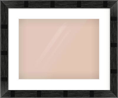 Black Flat Frame for 40 × 30cm artwork, with Smooth White Single Mount