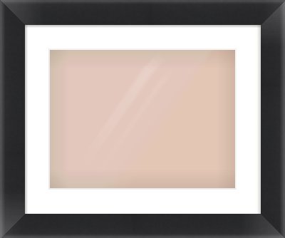 Black Flat Frame for 40 × 30cm artwork, with Smooth White Single Mount