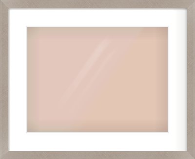 Silver & Black Sided Flat Frame for 400 × 300mm artwork, with Smooth White Single Mount