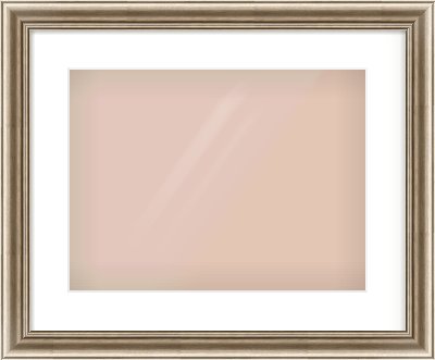 Silver Cushion Frame for 400 × 300mm artwork, with Smooth White Single Mount