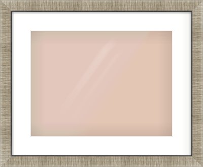 Silver & Black Sided Flat Frame for 400 × 300mm artwork, with Smooth White Single Mount