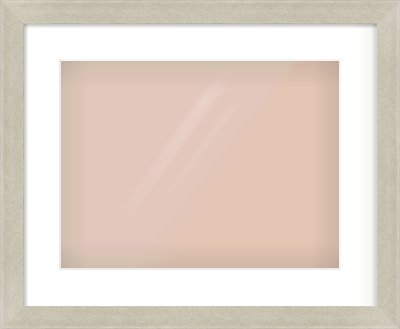 Silver Flat Frame for 400 × 300mm artwork, with Smooth White Single Mount