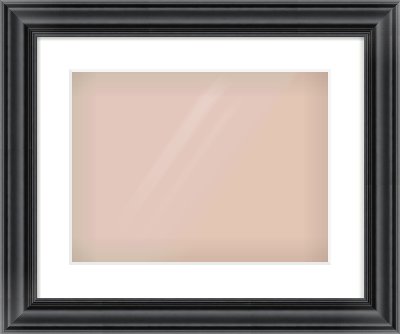 Black Spoon Frame for 40 × 30cm artwork, with Smooth White Single Mount