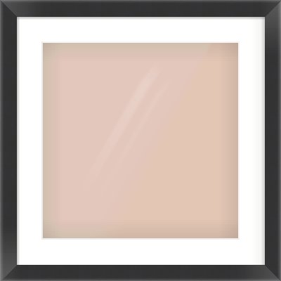 Black Flat Frame for 40 × 40cm artwork, with Smooth White Single Mount