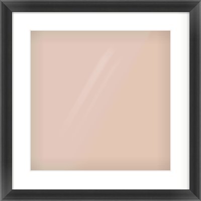 Black Scoop Frame for 40 × 40cm artwork, with Smooth White Single Mount