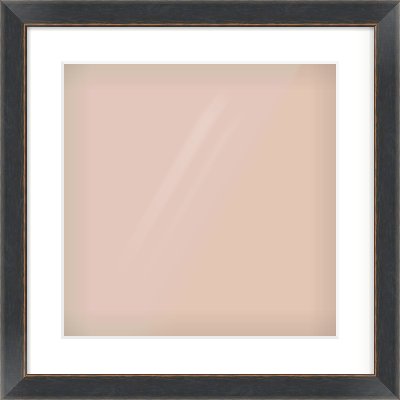 Black Flat Frame for 40 × 40cm artwork, with Smooth White Single Mount