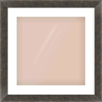 Black Flat Frame for 40 × 40cm artwork, with Smooth White Single Mount