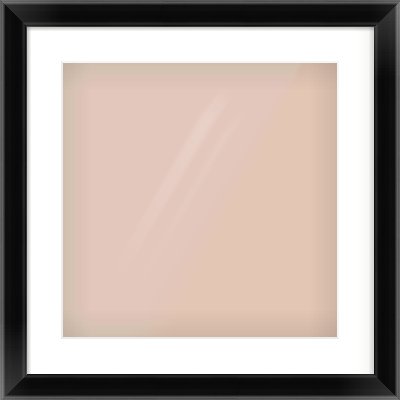 Black Cushion Frame for 40 × 40cm artwork, with Smooth White Single Mount