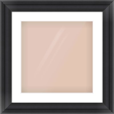 Black Scoop Frame for 40 × 40cm artwork, with Smooth White Single Mount