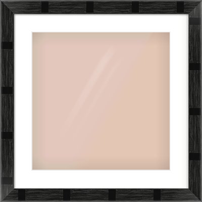 Black Flat Frame for 40 × 40cm artwork, with Smooth White Single Mount