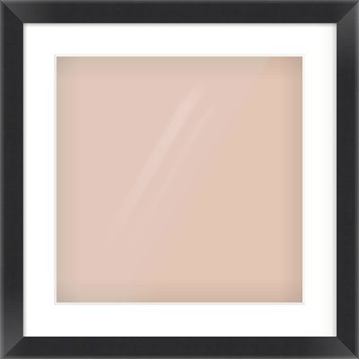 Black Flat Frame for 40 × 40cm artwork, with Smooth White Single Mount