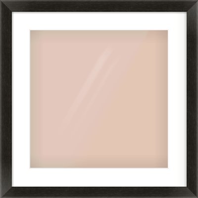 Black Grain Flat Frame for 40 × 40cm artwork, with Smooth White Single Mount