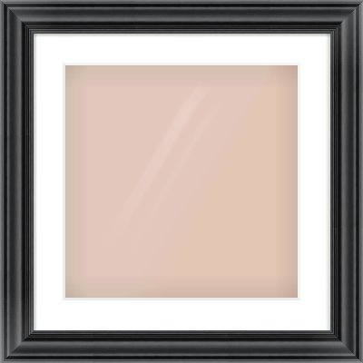 Black Spoon Frame for 40 × 40cm artwork, with Smooth White Single Mount
