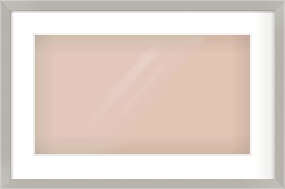 Grey Flat Frame for 48 × 27cm artwork, with Smooth White Single Mount