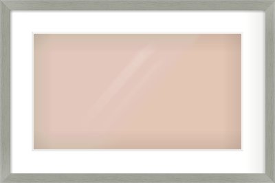 Pale Grey Flat Frame for 48 × 27cm artwork, with Smooth White Single Mount