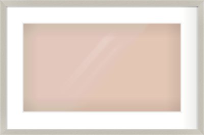 Grey Flat Frame for 48 × 27cm artwork, with Smooth White Single Mount