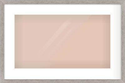 Grey Wood Grain Flat Frame for 48 × 27cm artwork, with Smooth White Single Mount