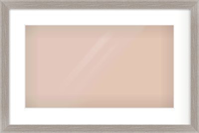 Grey Flat Frame for 48 × 27cm artwork, with Smooth White Single Mount