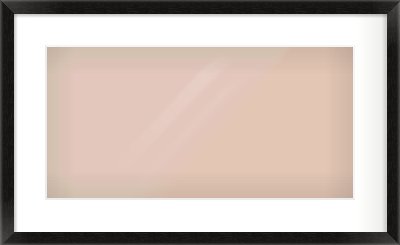 Black Wood Grain Flat Frame for 500 × 250mm artwork, with Smooth White Single Mount
