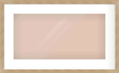 Oak Veneer Flat Frame for 500 × 250mm artwork, with Smooth White Single Mount