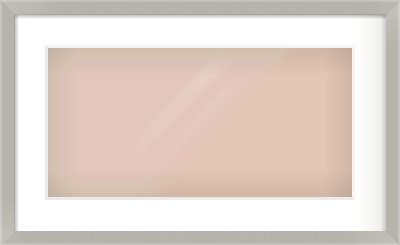 Grey Flat Frame for 500 × 250mm artwork, with Smooth White Single Mount