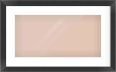 Black Flat Frame for 500 × 250mm artwork, with Smooth White Single Mount