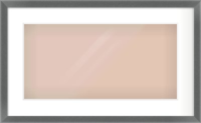 Dark Grey Flat Frame for 500 × 250mm artwork, with Smooth White Single Mount