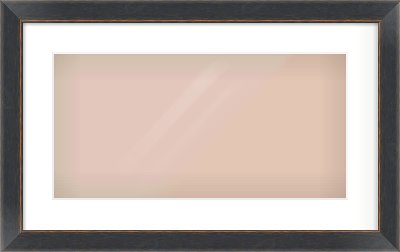 Black Flat Frame for 500 × 250mm artwork, with Smooth White Single Mount