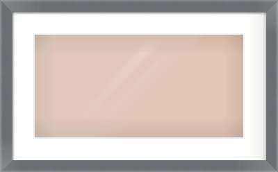 Grey Flat Frame for 500 × 250mm artwork, with Smooth White Single Mount