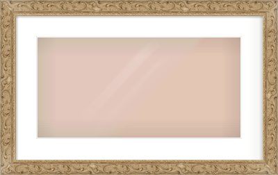 Light Brown Decorative Frame for 500 × 250mm artwork, with Smooth White Single Mount