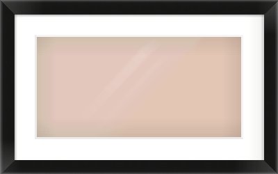 Black Flat Frame for 500 × 250mm artwork, with Smooth White Single Mount