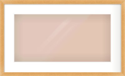 Oak Veneer Flat Frame for 500 × 250mm artwork, with Smooth White Single Mount