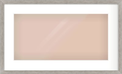 Grey Wood Grain Flat Frame for 500 × 250mm artwork, with Smooth White Single Mount