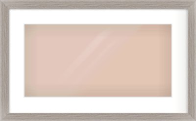 Grey Flat Frame for 500 × 250mm artwork, with Smooth White Single Mount
