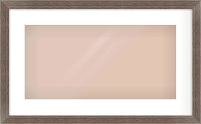 Dark Walnut Flat Frame for 500 × 250mm artwork, with Smooth White Single Mount
