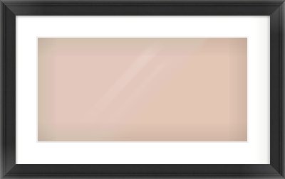 Black Scoop Frame for 500 × 250mm artwork, with Smooth White Single Mount