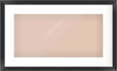 Black Flat Frame for 500 × 250mm artwork, with Smooth White Single Mount