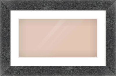 Carbon Flat Frame for 500 × 250mm artwork, with Smooth White Single Mount