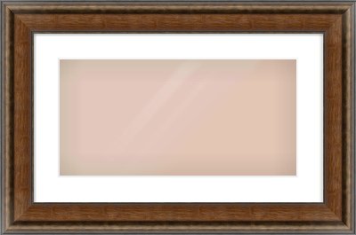 Walnut / Pewter Spoon Frame for 500 × 250mm artwork, with Smooth White Single Mount