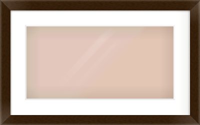 Wenge Stained Flat Frame for 500 × 250mm artwork, with Smooth White Single Mount