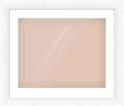 White Reverse Frame for 20 × 16in artwork, with Smooth White Single Mount