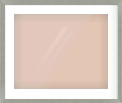 Pale Grey Flat Frame for 20 × 16in artwork, with Smooth White Single Mount