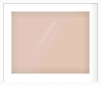 White Flat Frame for 20 × 16in artwork, with Smooth White Single Mount