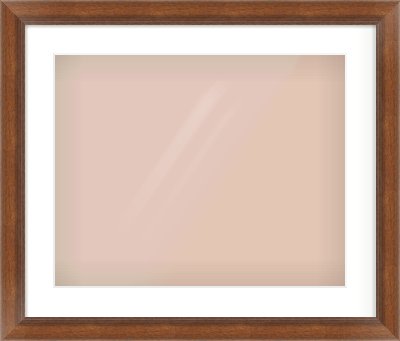 Brown Flat Frame for 20 × 16in artwork, with Smooth White Single Mount