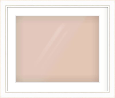 White / Natural Scoop Frame for 20 × 16in artwork, with Smooth White Single Mount
